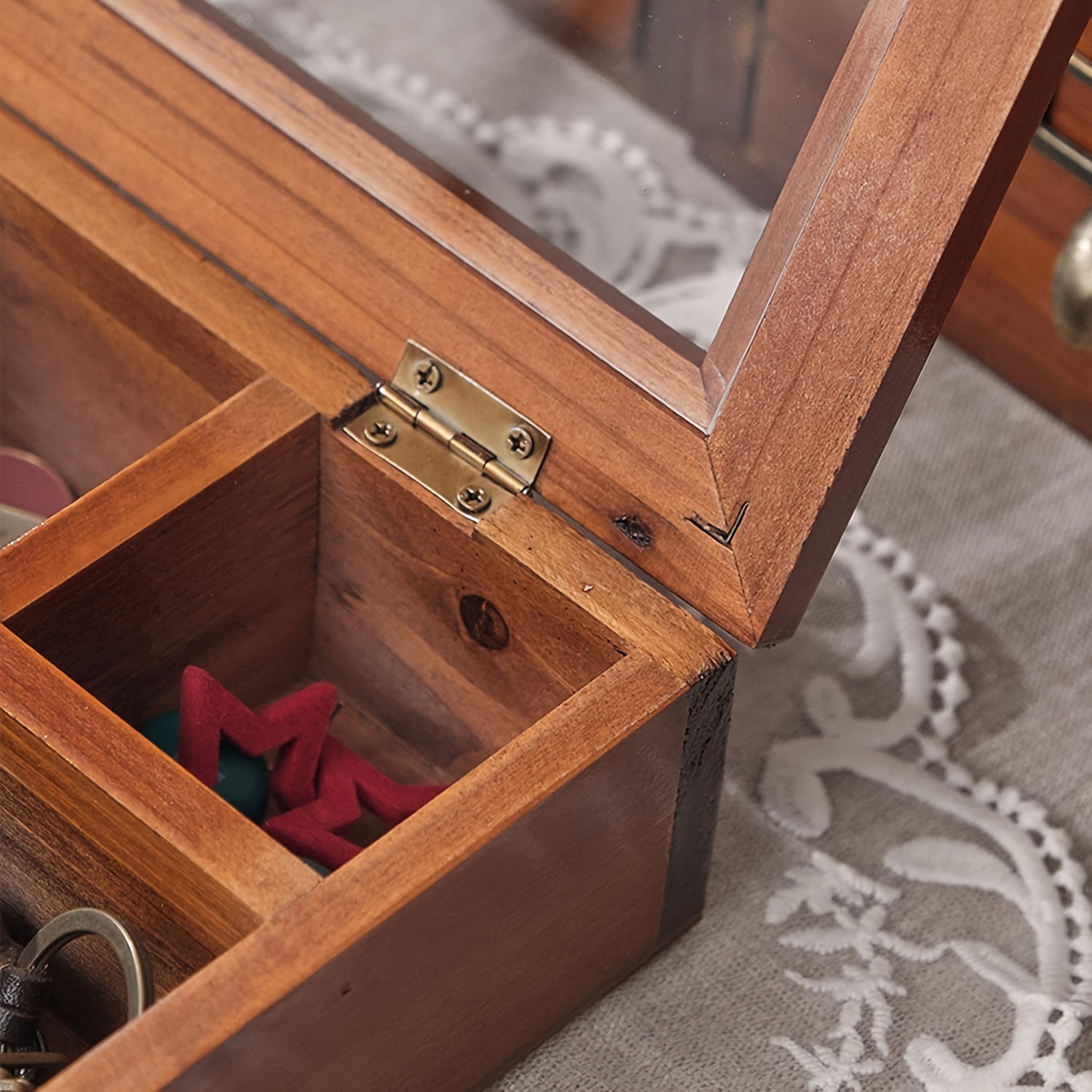 Personalized Wooden Jewelry Box Organizer for Men